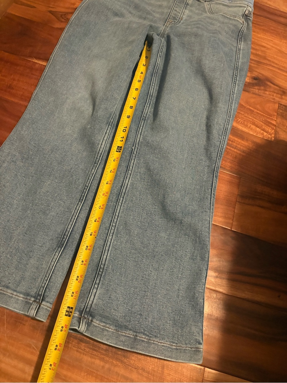 SPANX Kick Flare Jeans Light Wash Denim Women’s Large Pull-On Stretch (1410) - Picture 4 of 8